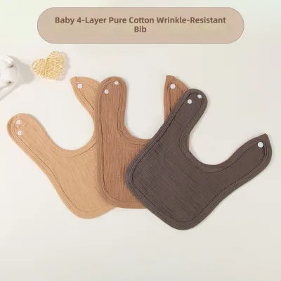 Four Layers 100% Cotton Feeding Scarf Bids for Baby Bibs Newborn Baby Cotton Gauze Saliva Towel