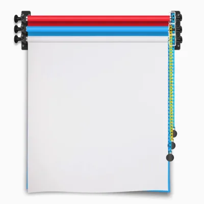 Fantai Backdrop Holder 3 Pulley Holder 3rolls for Backdrop Roll Paper Background Studio Manual 3 Shift