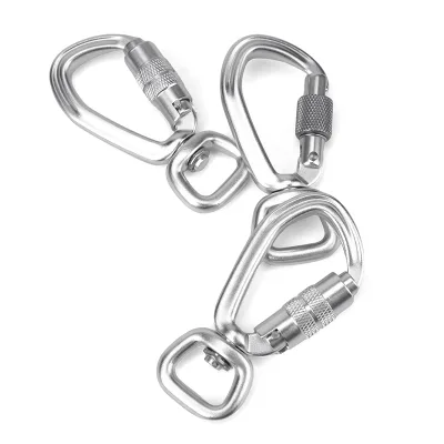 New Custom Logo Aluminum Alloy Anodized Auto Lock Small Carabiner for Pet