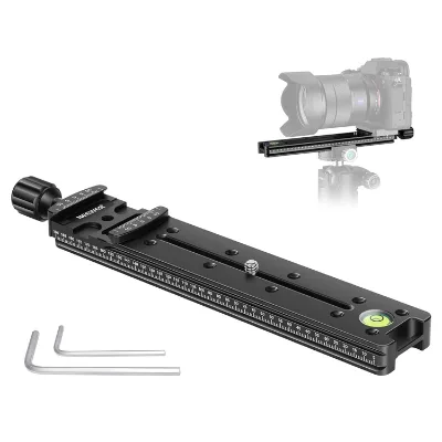 Neewer Professional 200mm Rail Nodal Slide Quick Release Clamp for Camera Made Durable Aluminum Alloy CNC Processed Easy Install