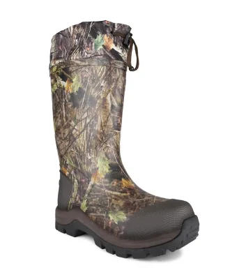 Men Camo Rubber Insulated Hunting Boots With Removable Felt Liner