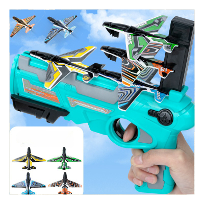 Catapult Plane Gun Toy Airplane Aircraft for Children Plane Catapult Gun Shooting Game Outdoor Sport Airplane Launcher Toys