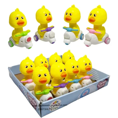 Wholesaler Cartoon Promotional Toys Press the Cartoon Duck Cart Cadny Toy