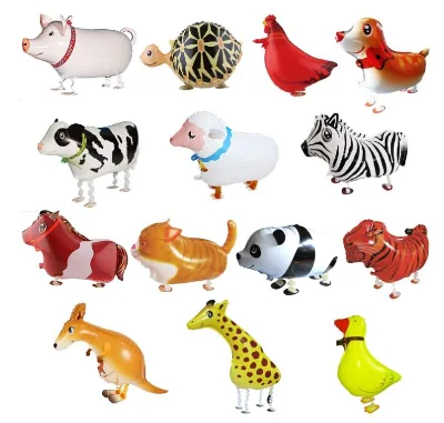 Walking Animal Balloons Pet Balloons Farm Animal Balloon Toys Air Walkers for Kids Gift Birthday Party Decor