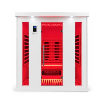 Outdoor Cedar Sauna Cabin for 4-6 Persons Eco-Friendly Anti-UV Easy Installation Plug-Powered with 5+ Year Warranty