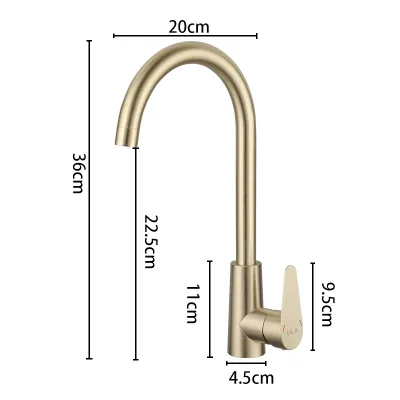 Stainless steel kitchen faucet 360-degree rotation kitchen faucet cold and hot water sink mixer faucet