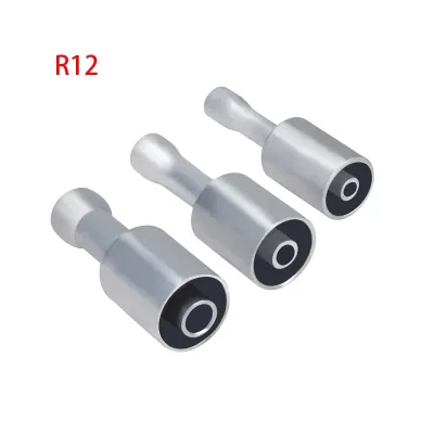 Aluminum Welding Fittings Set Ferrule A/C Standard Reduced Barrier Refrigerant Hose Connectors #6 #8 #10 Sizes for