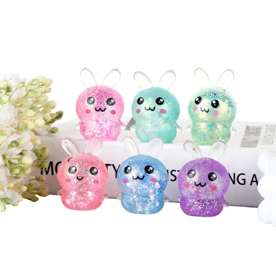 Easter Bunny Malt Candy Squishy Stress Relief Toy Plastic Slow Rebound Creative Decompression Toy Wholesale Available