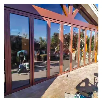 2025 Custom Size Wood Grain Surface Finish Closet Folding Door