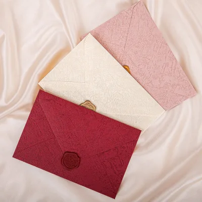 Wholesale Custom Logo Size Color Fancy Envelopes Paper Envelope Wedding Invitations with Cardboard Paper Envelopes