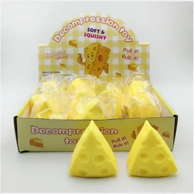 Cheese Squishy Toy Triangle Wedge Slow Rising Squeeze Fidget Stress Relief Toy Bulk Order
