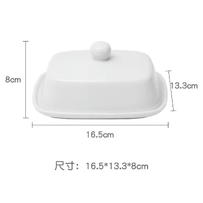 Wholesale Ceramic Porcelain Butter Dish with Cover Lid