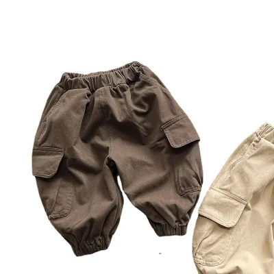 2023 Spring New Boys' and Girls' Casual Pants Kids' Baby Korean Fashion Children's Wear Children's Workwear Pants