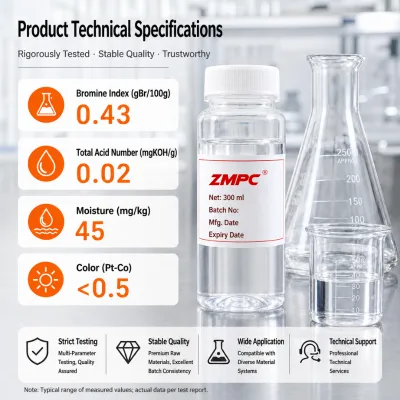 ZMPC PAO2a Polyalphaolefin Synthetic Base Oil Group IV Base Stock for Hydraulic Oil Transmission Fluid Heat Transfer Fluid