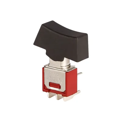 3A 250VAC 3 Pole Miniature Rocker Toggle Switch with Colored Transparent Cap 3 Pin 2 Position for Marine/Boat Use