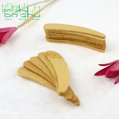 Natural Bamboo Cream Spreader Small Wooden Stick for Skincare Facial Body Lotion