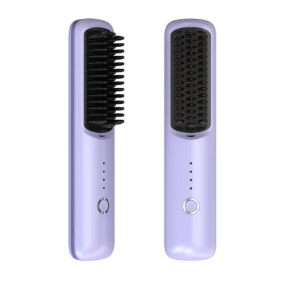 5200mAh USB Hot Hair Brush Styler with 3 Heat Settings for Home and Hotel Use