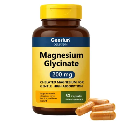 OEM Private Label Magnesium Glycinate Capsules Muscle Nerve Bone Strength Magnesium Bisglycinate Supplements Capsules
