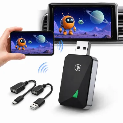 Wireless CarPlay Adapter Wired to Wireless Car Play Dongle USB a Plug and Play for Cars with Factory Wired CarPlay