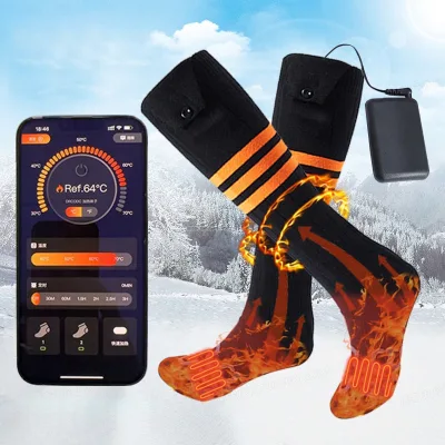 Men Women Outdoor Skiing Fishing Winter Full Foot Warmer Type-C Rechargeable Smart Electric Heated Socks