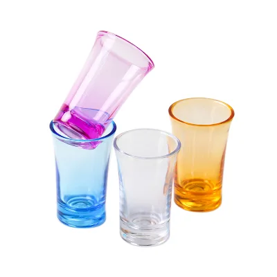 4 Colors Neon Coloured Shot Glasses Plastic Shot Glasses
