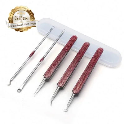 Wholesale acne removal needle acne needle tool sets 11 pieces glove for beauty tool