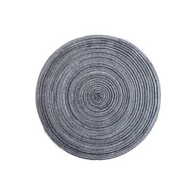 Nordic Style Cotton Yarn Dining Mat, Round Ramie Woven Cup Mat, Insulated Disc Mat Decoration