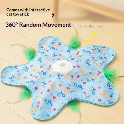 ABS Rotating Cat Toy Hunting Cover with Electric Smart Interactive Design for Boredom Relief and Self-relief