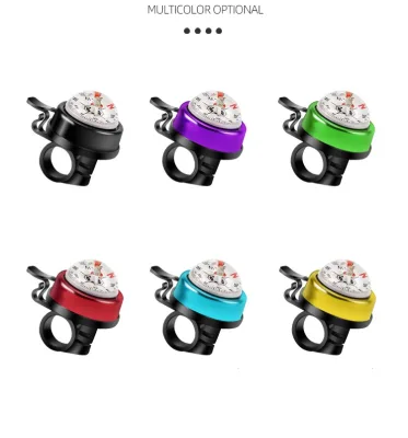 Classic Compass Decoration Bicycle Bell Loud Crisp Clear Sound Bicycle Bike Bell for Adults Road Bike Mountain Bike Bell
