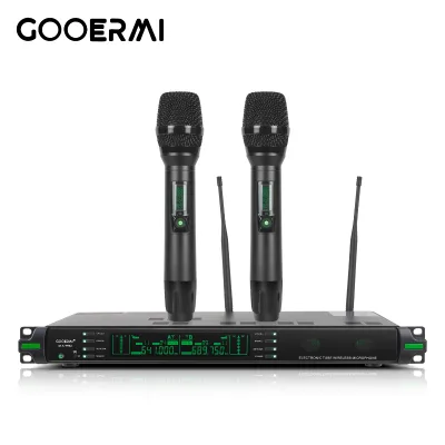 M-17Pro Professional Dual Channel UHF Wireless Microphone System 200 Channels 260M Long Range IR Sync for PA System Karaoke