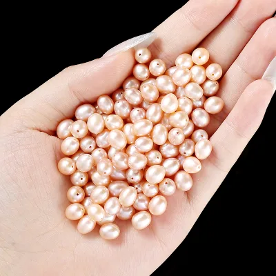 Wholesale Natural Colorful Freshwater Pearl Rice Shape Loose Beads Genuine Pearl Spacer Beads Bulk Jewelry Supply