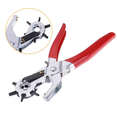 9" Heavy Duty 6 Size Revolving Leather Belt Hand Hole Puncher Leather Hole Punch