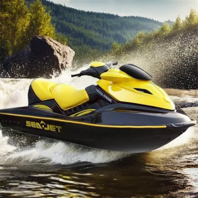 Factory Direct 1400cc 4-Stroke Engine Jet Ski with 1500cc Capacity Hison Battery 4 Stock Clinders Fiberglass Aluminium Material