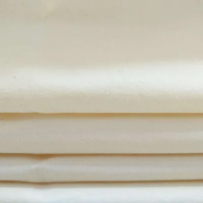 100% Cotton Satin Fabric Breathable Plain Woven Medium Weight for Luxury Hotel Bedding Sheets 200TC