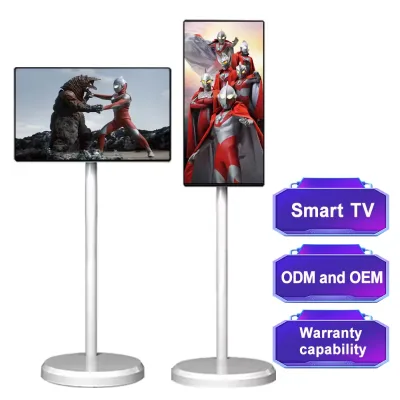 Stand Tv Follow by Me Portable Smart Tv 21 Inch Incell Lcd Touch Screen Display Android 12 Indoor Portable Touch Screen Tv
