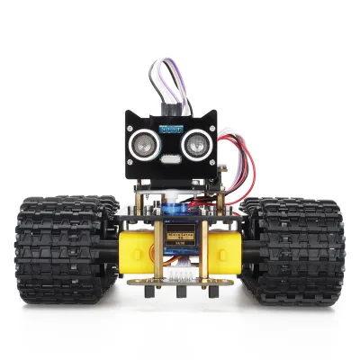 Tscinbuny ZYC0053 for Controlled Tracked Tank Robot Kit Ultrasonic Obstacle Avoidance Line Tracking Open Source IDE C++