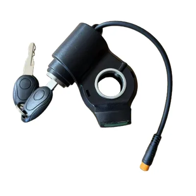 Suitable for KUGOO M4 Electric Scooter: Ignition Lock with Keys, Digital Display, 3-pin Waterproof Connector, and Long Cable