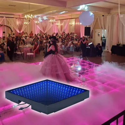 Guangzhou 3d Led Video Dance Floor Interface Pressure Sensitive Interactive Led Dance Floor Tile Stage Party with Remote Control