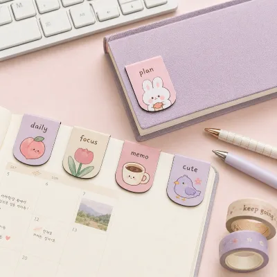 Custom Logo Magnetic Folding Bookmark Reusable Promotional Gift; Custom Shapes Suitable for School and Office Use