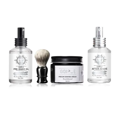 Private Label SHAVING CREAM Sandalwood Organic PRE SHAVE Men's Shaving Kit AFTER SHAVE Balm Lotion Shaving Cream for Men Set