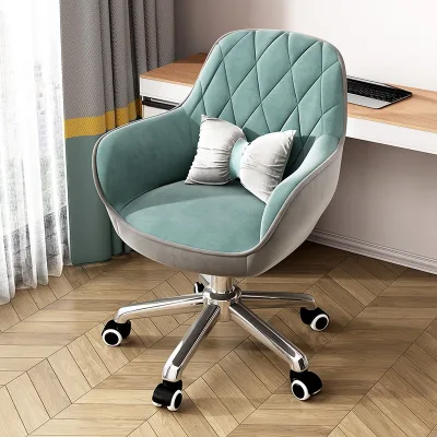 Ergonomic Office Chair with Revolving Feature Modern Mesh Design Fabric and Wood Frame for Home and Office Use