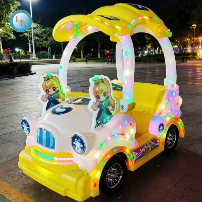 Outdoor Playground Panda Theme Gabon Bumper Cars with Colorful Lights Scenic Area Children Amusement Vehicles Commercial Rental