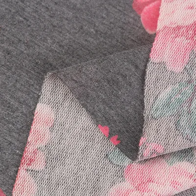 Wholesale factory custom antibacterial jacquard knitted terry custom printed bamboo knit 340 french terry fabric