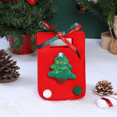 Customized Christmas Gift Bags Wholesale Eco Friendly Sack for Candy Promotion