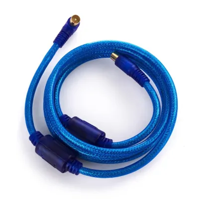 RG6 Braid Shielded Coaxial Cable TC02 Model for Satellite 1080p CCTV Male to Right Angle Male TV Antenna RF Coax