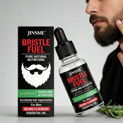 Pure Natural Beard Oil Rosemary Vitamin E Nourishing Strengthening Growth Promoting Unscented Strong Hold 30ml Customizable OEM