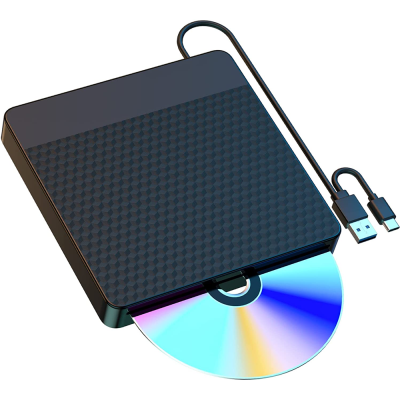 USB 3.0&Type-C Slot-in CD DVD Burner Player CD ROM Writer Slot Type External Dvd Drive Sucker Type Optical Drive