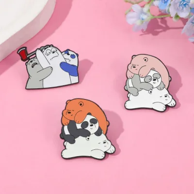 Creative Cartoon Style Metal Brooch Wholesale for Clothing Backpack Decoration Pins Welcome Custom Design Custom Shape