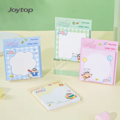 Joytop Wholesale Customized Crayon Shin-chan Cute Stationery Sticky Notes Memo Pad 76*76mm Note Pad Tear-off Memo Pad