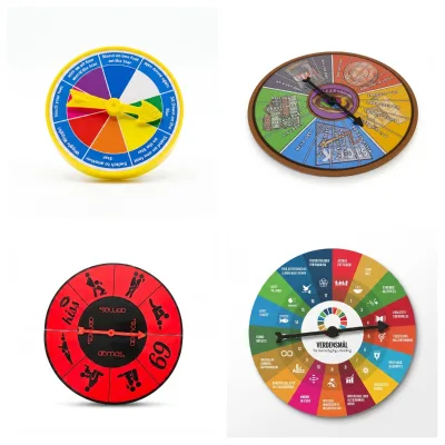 Custom Spinner Wheel Game Party Decision Colorful Plastic Toy Learning Tool Board Games Components Accessories